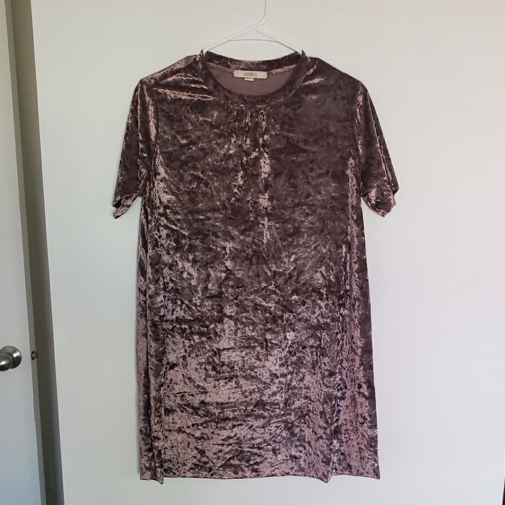 Velvet T-shirt Dress